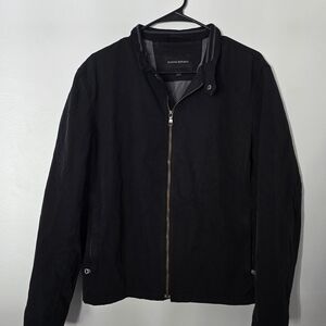 Banana Republic Men's Black Bomber Jacket Zip Front, Zip Pockets, Lined Medium